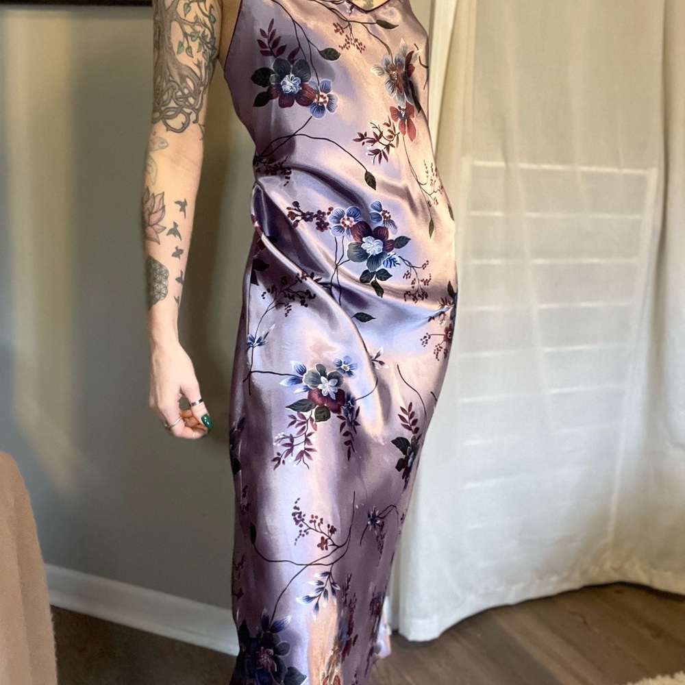 Floral Satin Dress